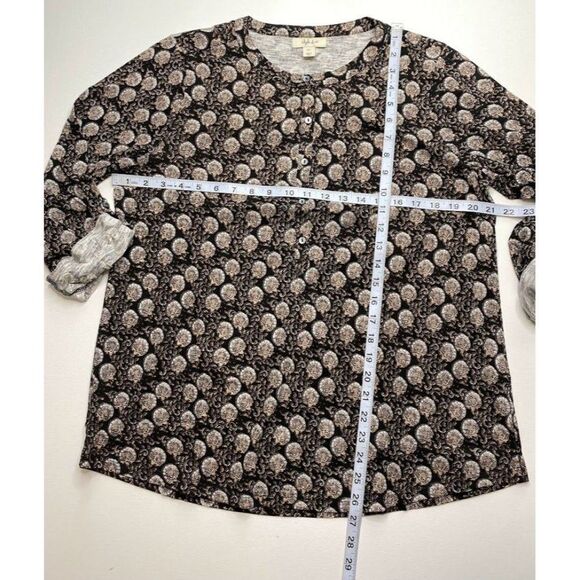 Style & Co Shirt Top 0X Women's Cotton Modal Floral Print NEW - Picture 5 of 7
